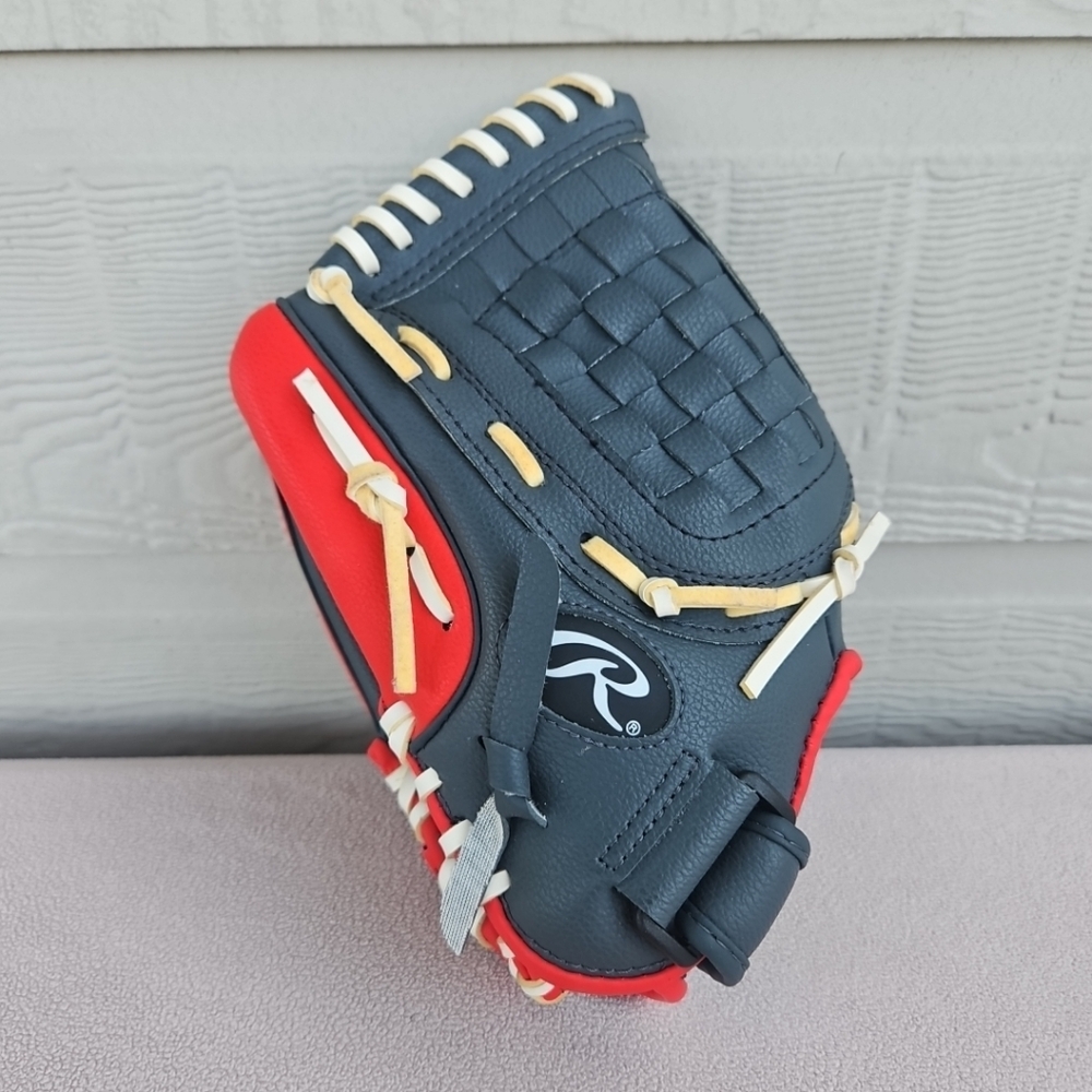 Rawlings Players Series PL115G Baseball Glove Mitt 11.5" LHT Gray Red